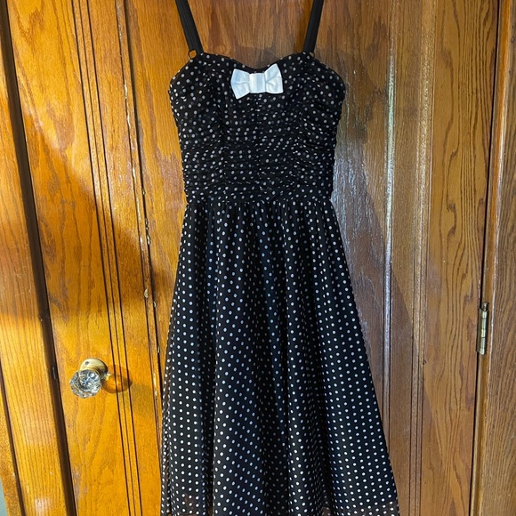 Rocksteady Black and White Polka Dot Swing Dress Size S - Picture 5 of 7